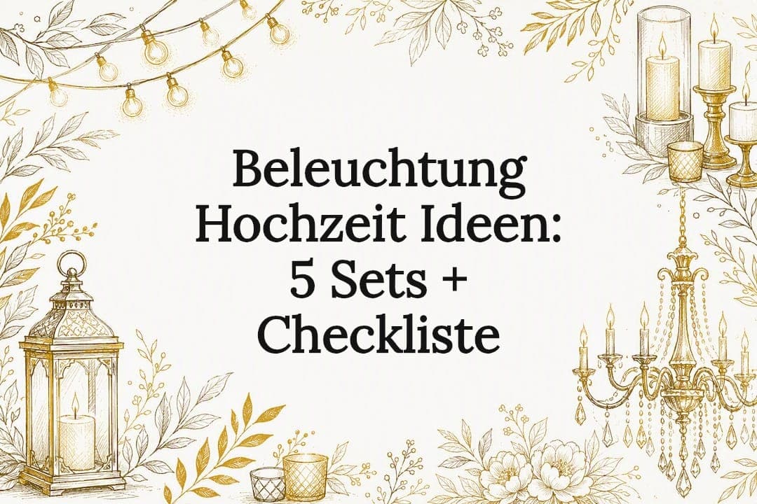 Beleuchtung Hochzeit Ideen: 5 Sets + Checkliste