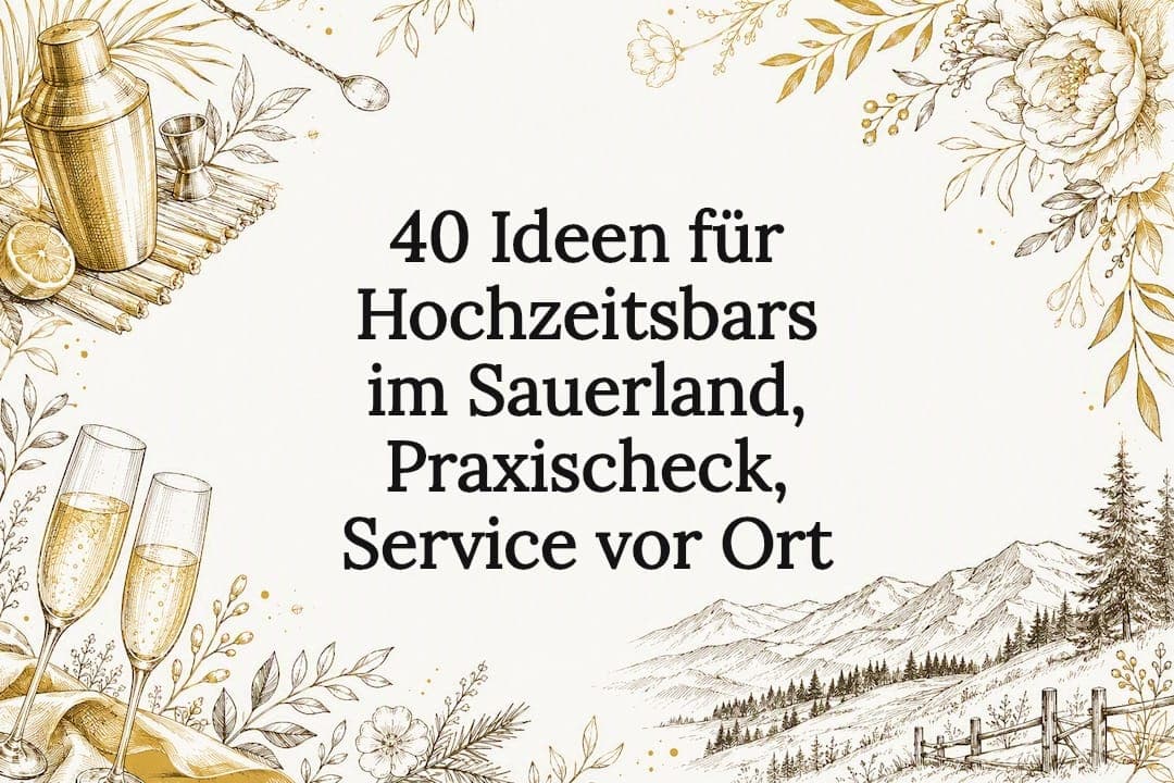 40 Ideen für Hochzeitsbars im Sauerland, Praxischeck, Service vor Ort