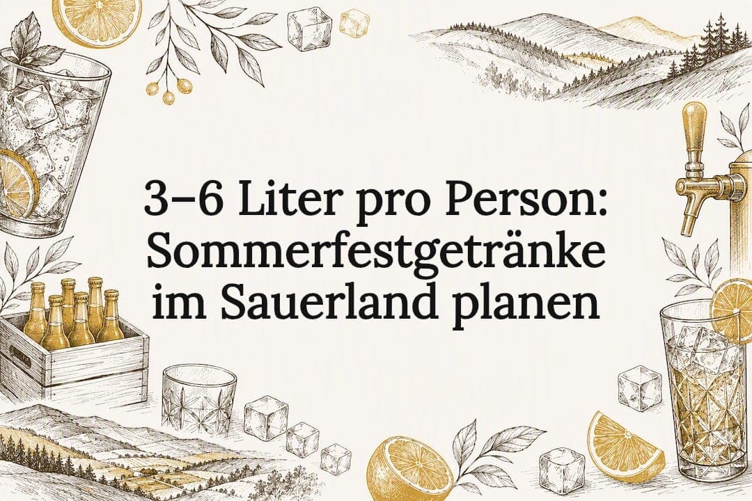 3–6 Liter pro Person: Sommerfestgetränke im Sauerland planen