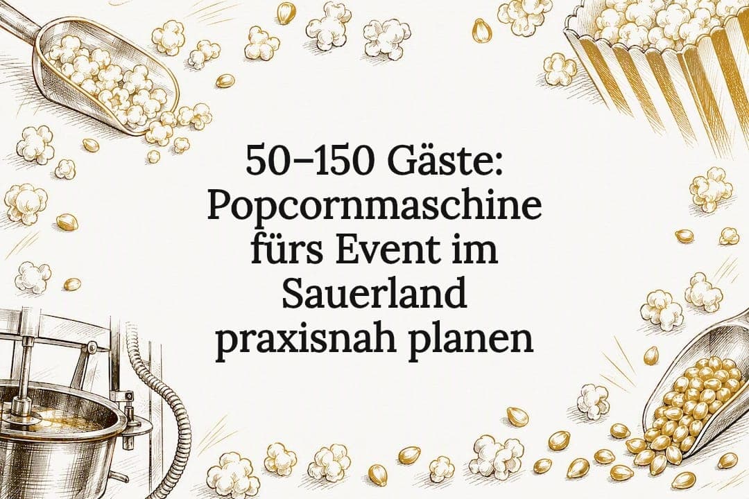 50–150 Gäste: Popcornmaschine fürs Event im Sauerland praxisnah planen