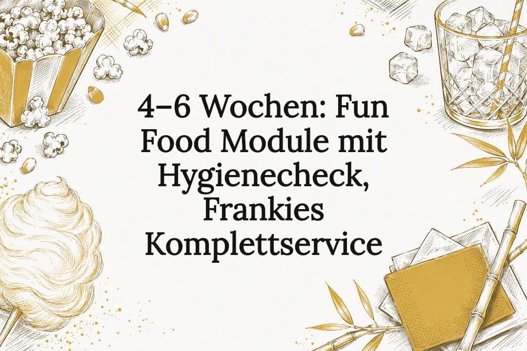 4–6 Wochen: Fun Food Module mit Hygienecheck, Frankies Komplettservice