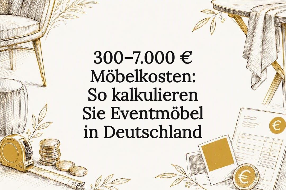 300–7.000 € Möbelkosten: So kalkulieren Sie Eventmöbel in Deutschland