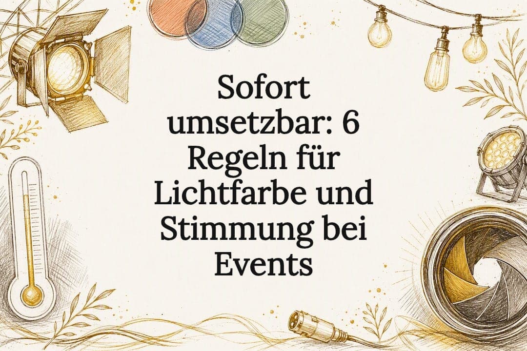 Sofort umsetzbar: 6 Regeln für Lichtfarbe und Stimmung bei Events