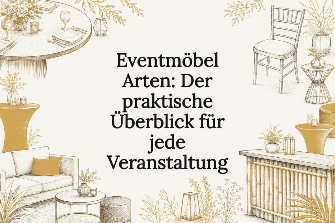 Eventmöbel Arten: Der praktische Überblick für jede Veranstaltung