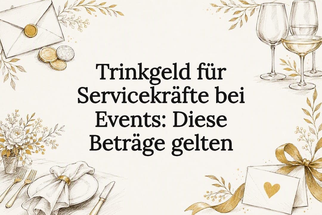 Trinkgeld für Servicekräfte bei Events: Diese Beträge gelten