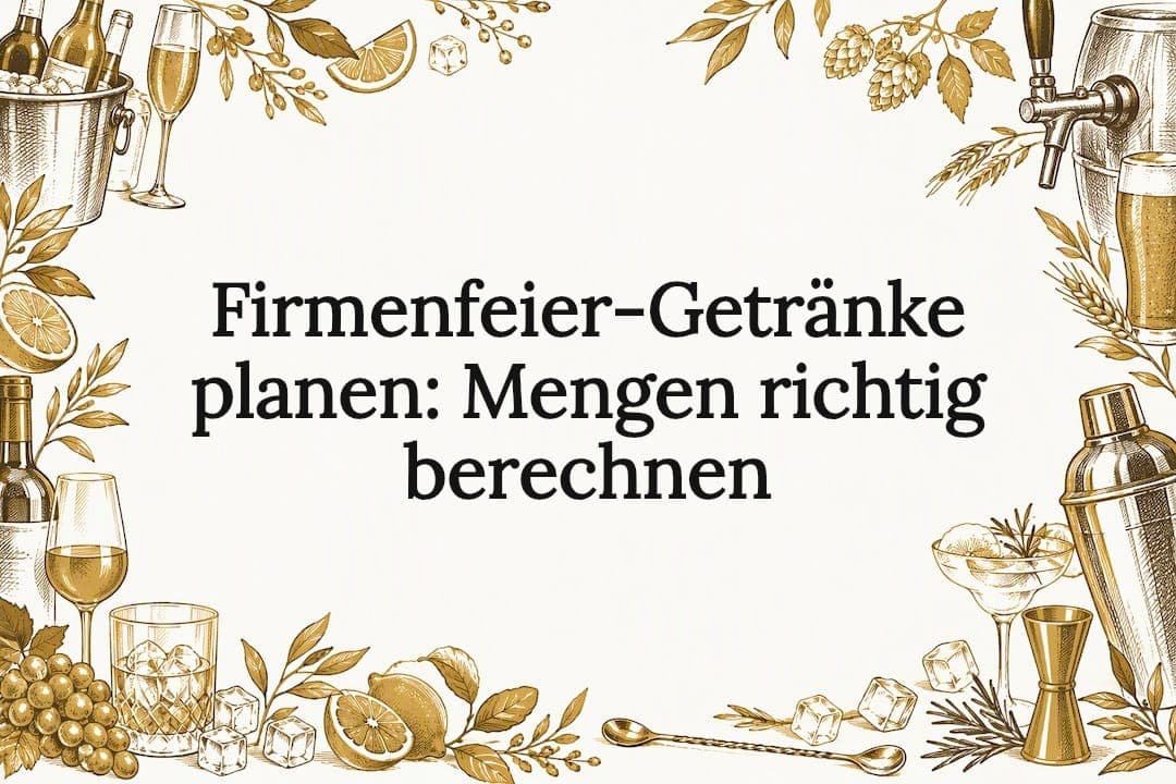 Firmenfeier-Getränke planen: Mengen richtig berechnen