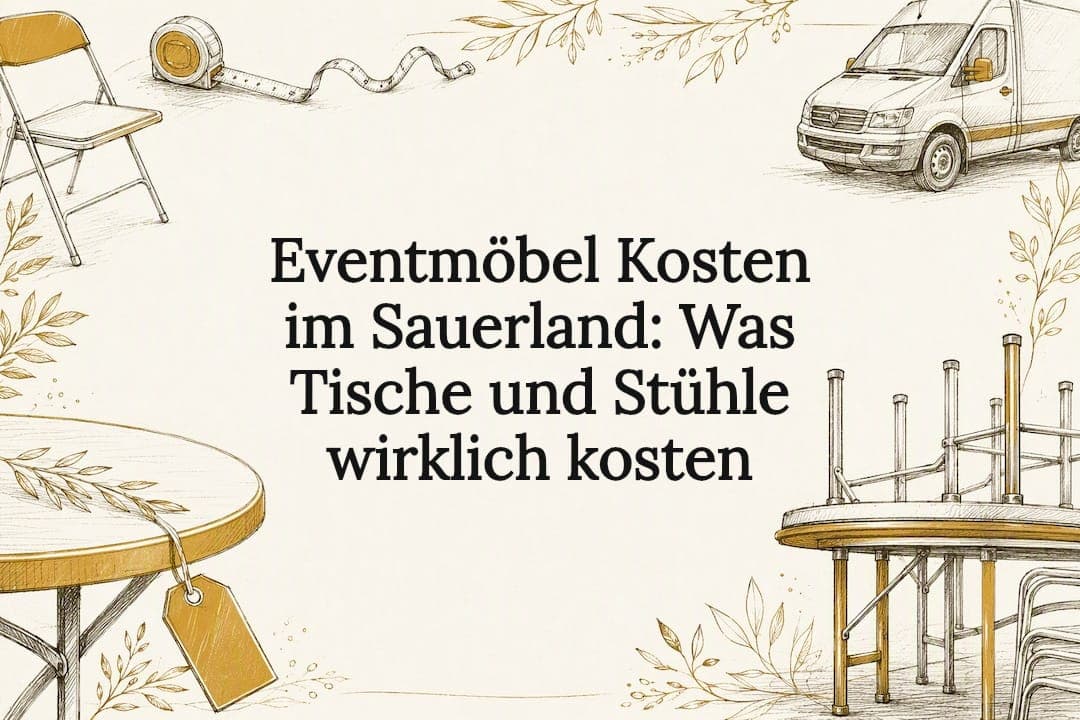 Eventmöbel Kosten im Sauerland: Was Tische und Stühle wirklich kosten
