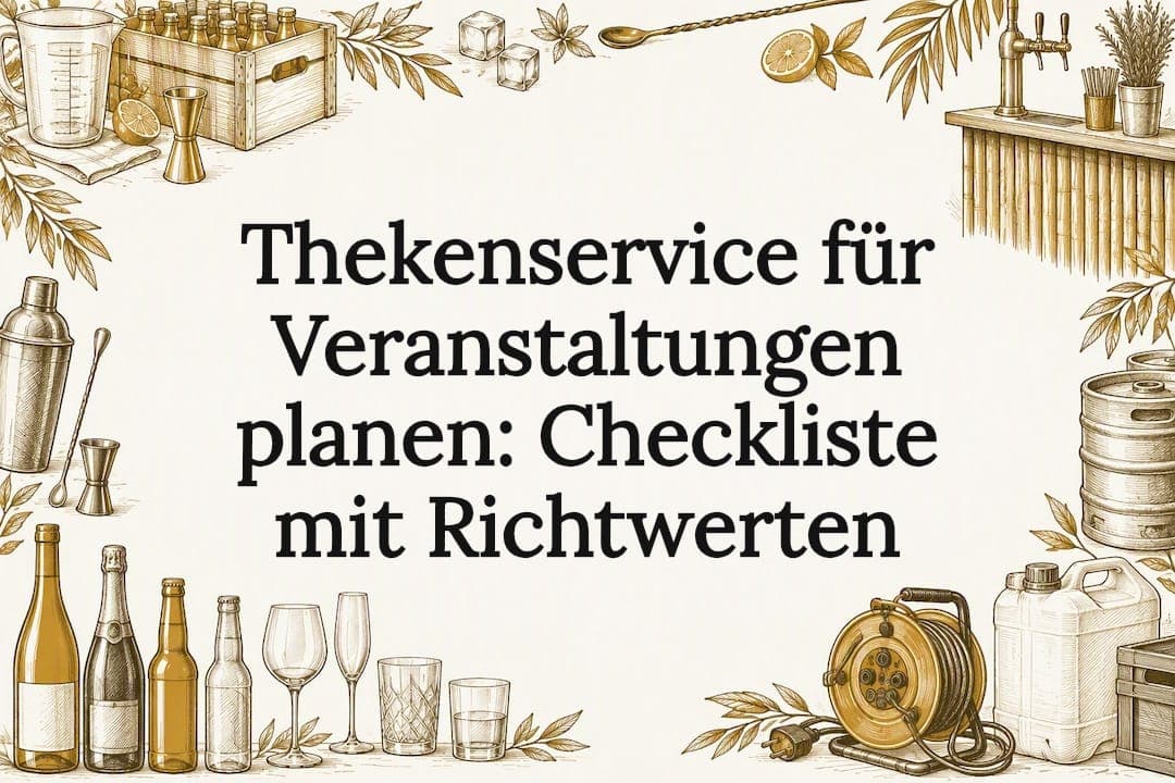 Thekenservice für Veranstaltungen planen: Checkliste mit Richtwerten