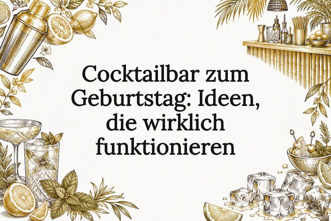Cocktailbar zum Geburtstag: Ideen, die wirklich funktionieren
