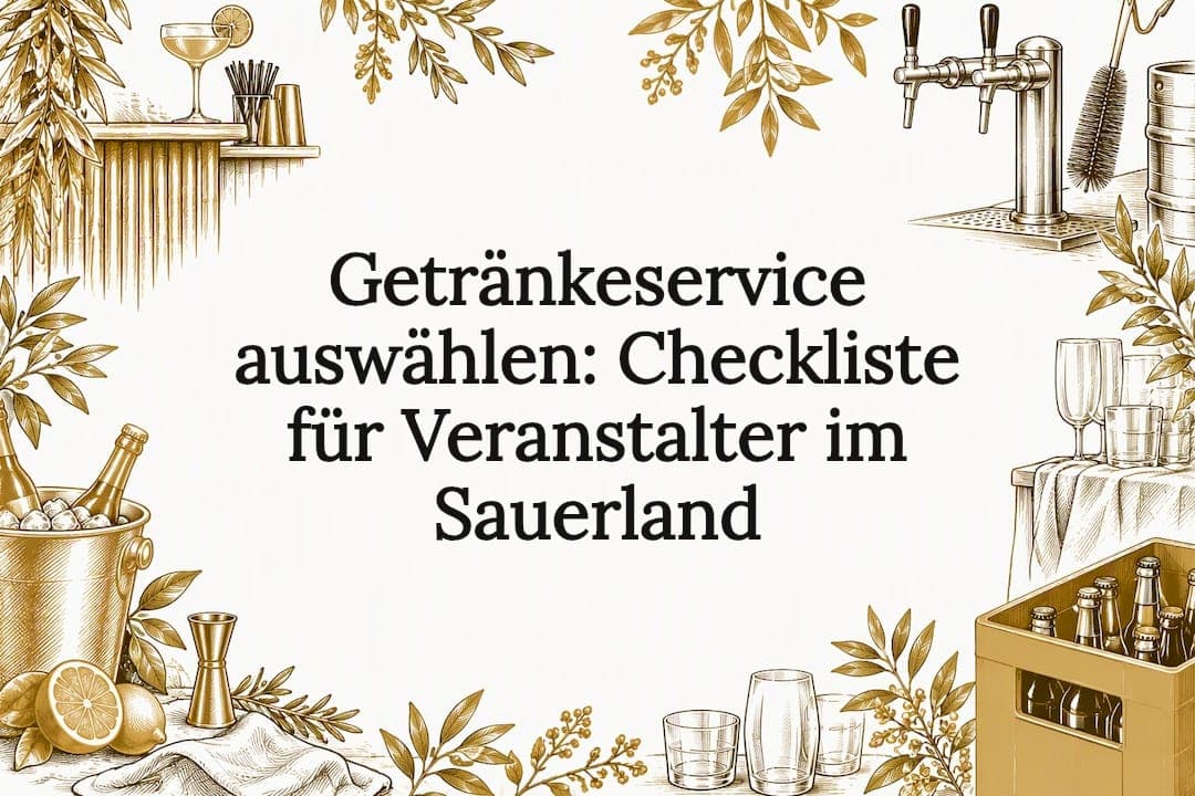 Getränkeservice auswählen: Checkliste für Veranstalter im Sauerland