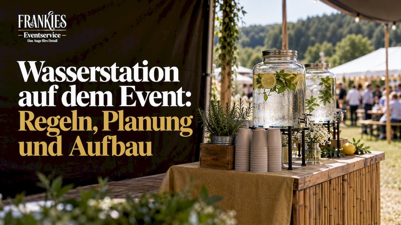 Wasserstation auf dem Event: Regeln, Planung und Aufbau
