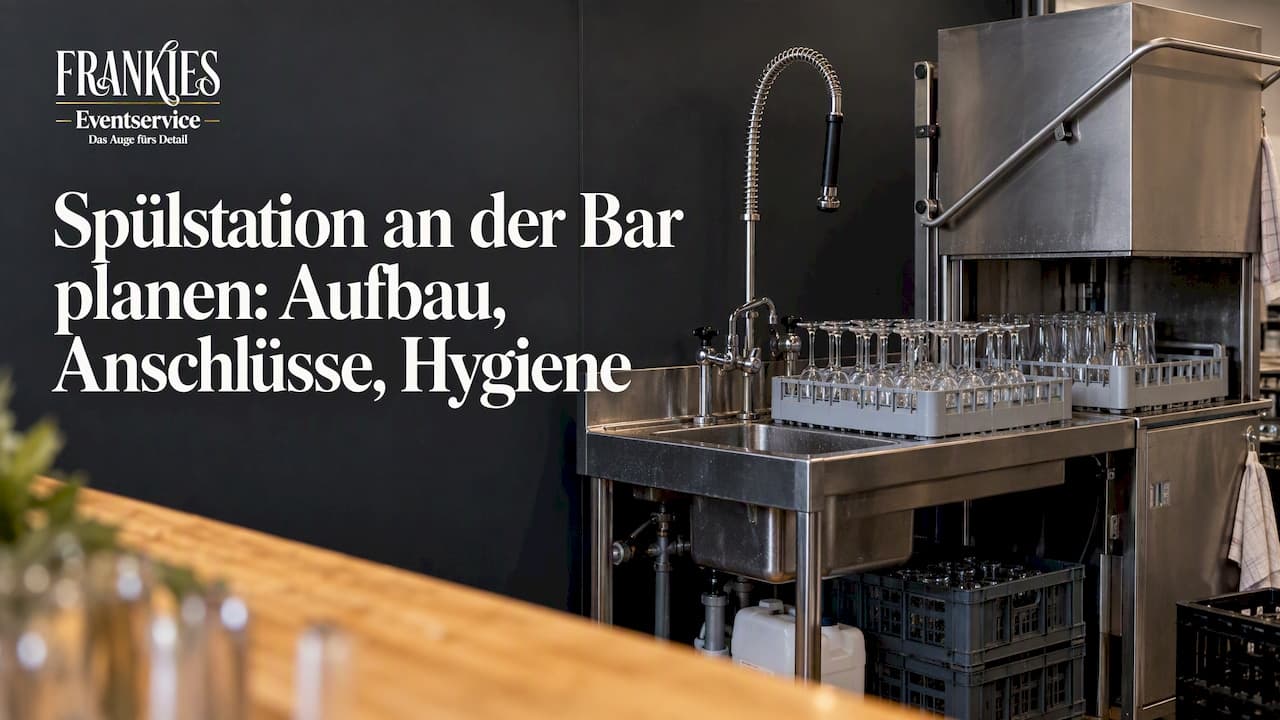 Spülstation an der Bar planen: Aufbau, Anschlüsse, Hygiene